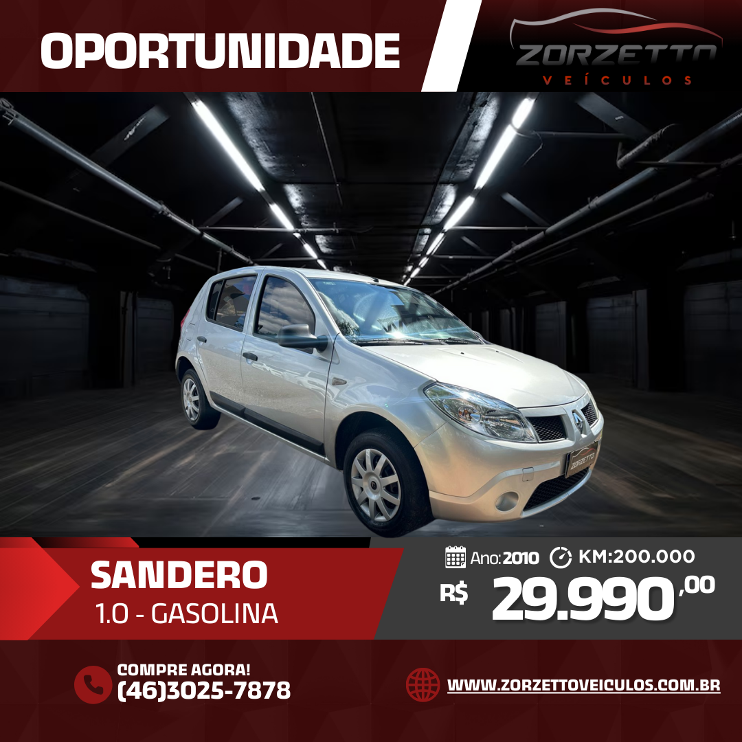 Renault Sandero Expression 1.0 - Completo